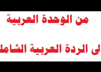 من الوحدة العربية إلى الردة العربية الشامل