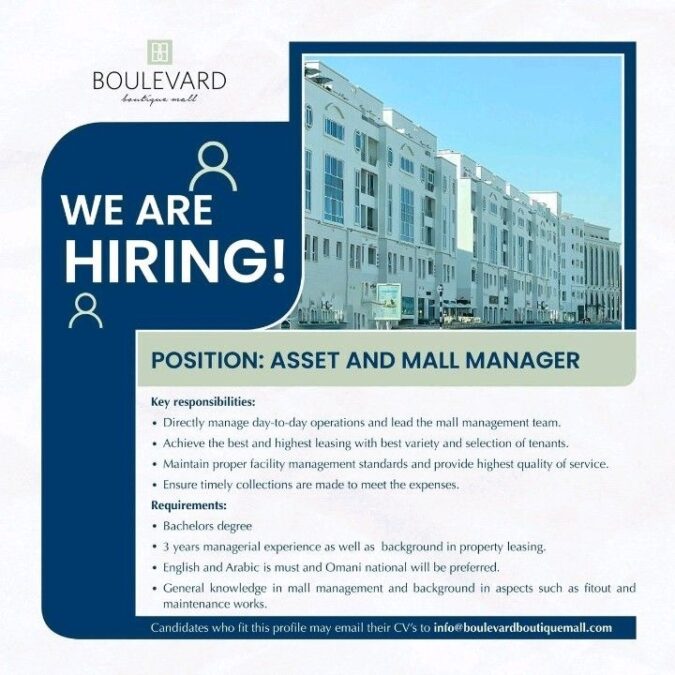 مول بوتيك بوليفارد يعلن وظيفة شاغرة 2 34E4FA4D 5C29 435E AF7E 387D62BCFEC7