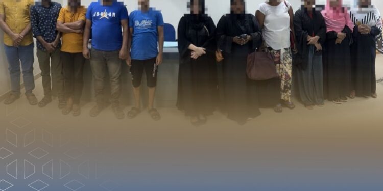 ضبط عدد (11) عاملًا مخالفًا لأحكام قانون العمل في بوشر