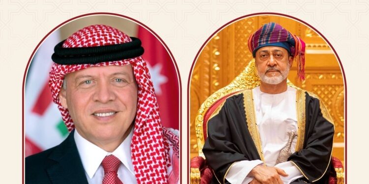 جلالة السُّلطان المعظم يهنئ ملك المملكة الأردنية الهاشميّة