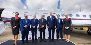 الخطوط الجوية القطرية تكشف النقاب عن أولى طائراتها من طراز جلفستريم G70054