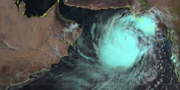 “الأرصاد” : بيبارجوي يتحرك شمالًا بإتجاه باكستان و شمال الهند