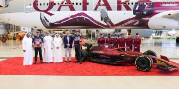 الخطوط الجوية القطرية تحتفل بوصول الفورمولا 1 إلى قطر