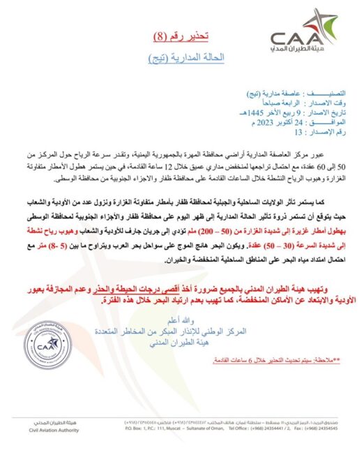 تحذير رقم “8” للحالة المدارية “تيج” 2 IMG 7756