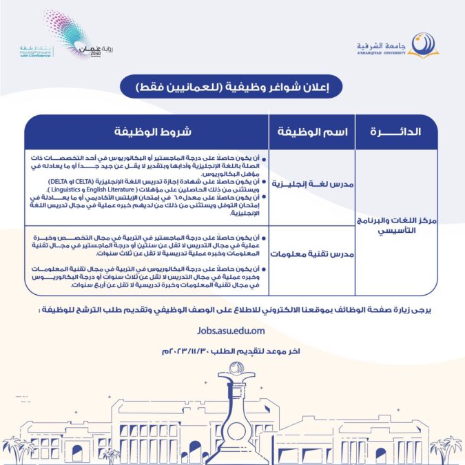 جامعة الشرقية تعلن وظائف شاغرة 4 IMG 0023