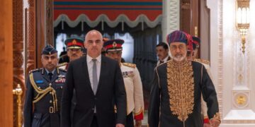 جلالة السلطان المعظم يقيم مأدبة عشاء رسمية تكريمًا لفخامة رئيس الاتحاد السويسري
