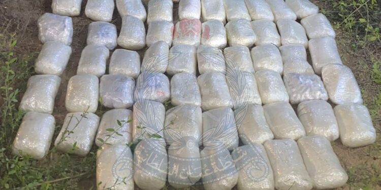 القبض على متسللين حاولوا تهريب 57 كيلوجرامًا من المخدرات