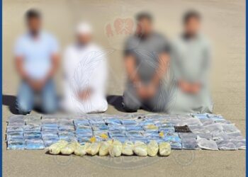 القبض على مواطن و 3 آسيويين حاولوا تهريب 70 كيلوجرامًا من مخدر الحيشيش