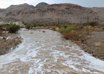 محافظة الداخلية تشهد أمطارا متفاوتة الغزارة