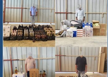 مداهمة عدد من المواقع للعمالة الوافدة تقوم بتخزين ونقل البضائع الممنوعة والمقيدة بمسقط