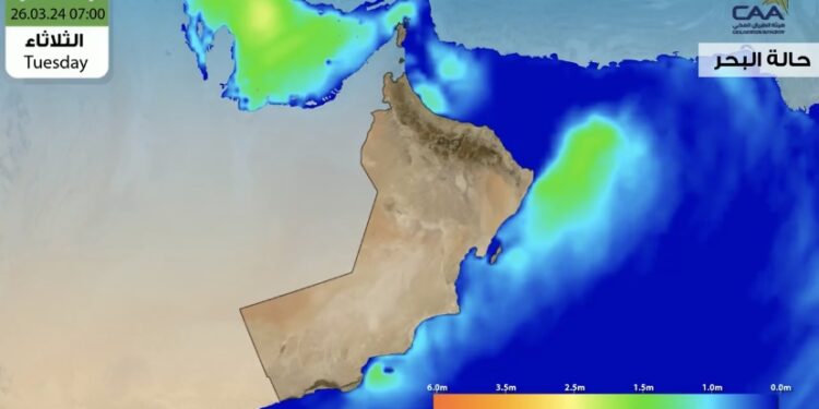تنبيه بإرتفاع موج البحر