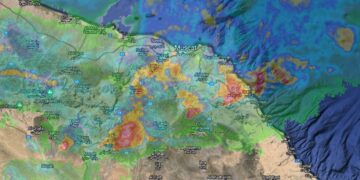تواجد لخلايا رعدية ماطرة على أجزاء من المحافظات الشمالية