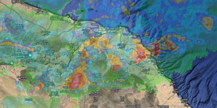 تواجد لخلايا رعدية ماطرة على أجزاء من المحافظات الشمالية