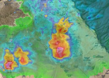 تواجد خلايا رعدية عميقة على ولايات محافظة شمال الشرقية