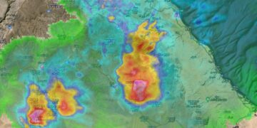 تواجد خلايا رعدية عميقة على ولايات محافظة شمال الشرقية