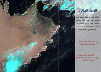 الأرصاد : وجود نشاط الرياح الجنوبية الغربية على سواحل بحر العرب