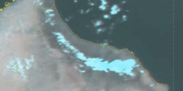 ظهور نشاط السحب الركامية على أجزاء من جبال الحجر