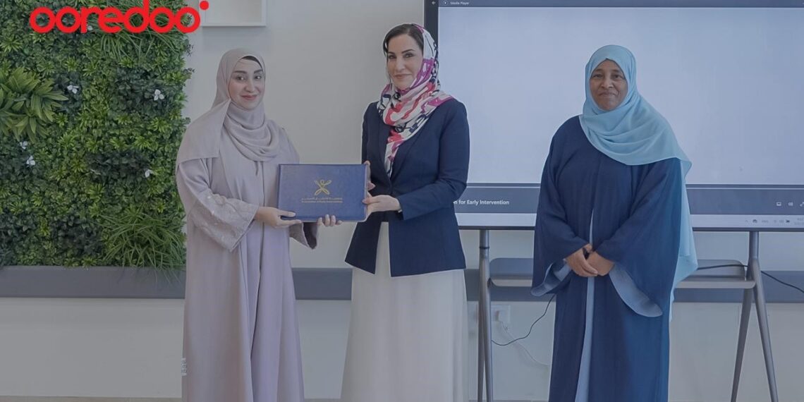 صاحبة السمو السيدة الدكتورة منى بنت فهد آل سعيد تزور جمعية التدخل المبكر للأطفال ذوي الإعاقة وتُكرم أوريدو ضمن الفعالية