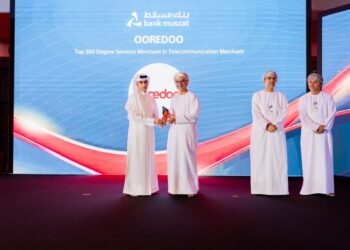 OoredooOman Named Top 360 Degree Services Merchant at Bank Muscat’s Partners in Progress Awards 2024