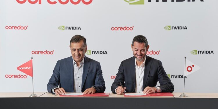 Ooredoo Group Pioneers AI Revolution in MENA Region with NVIDIA Collaboration 1 مجموعة أوريدو تدفع ثورة الذكاء الاصطناعي في منطقة الشرق الأوسط وشمال أفريقيا من خلال التعاون مع NVIDIA