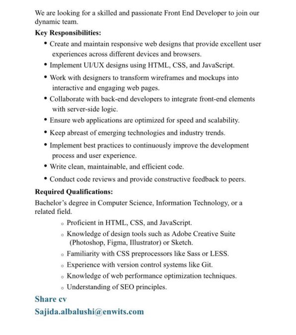 شركة الشرق والغرب للحلول التكنولوجية تعلن وظيفة شاغرة 2 IMG 4533