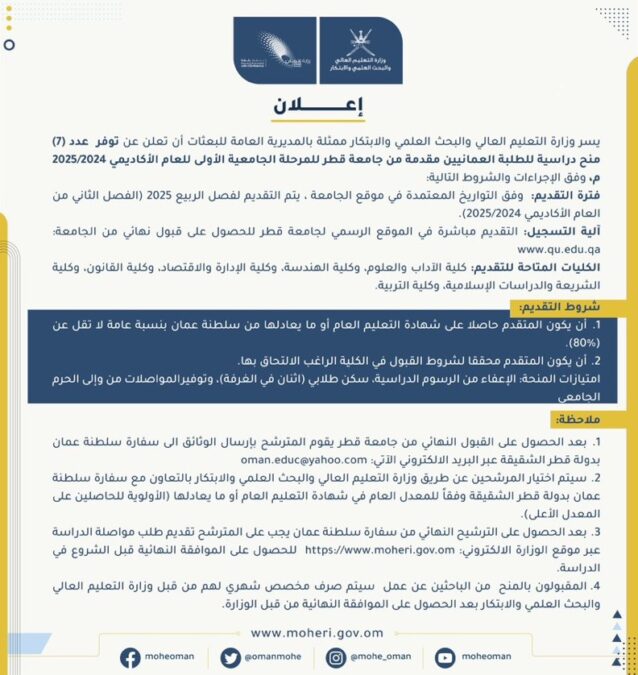 طرح 7 منح دراسية مقدمة من جامعة قطر 2 IMG 9133