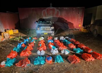 القبض على سائق مركبة حاول تهريب كمية كبيرة من مخدر القات في ظفار