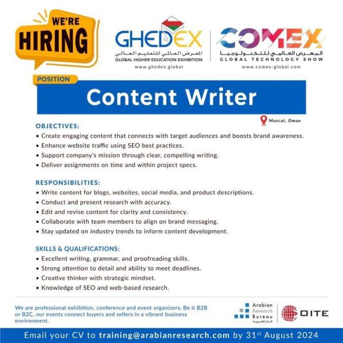 شركة الدار العربية للبحوث تعلن وظيفة شاغرة 2 IMG 9575