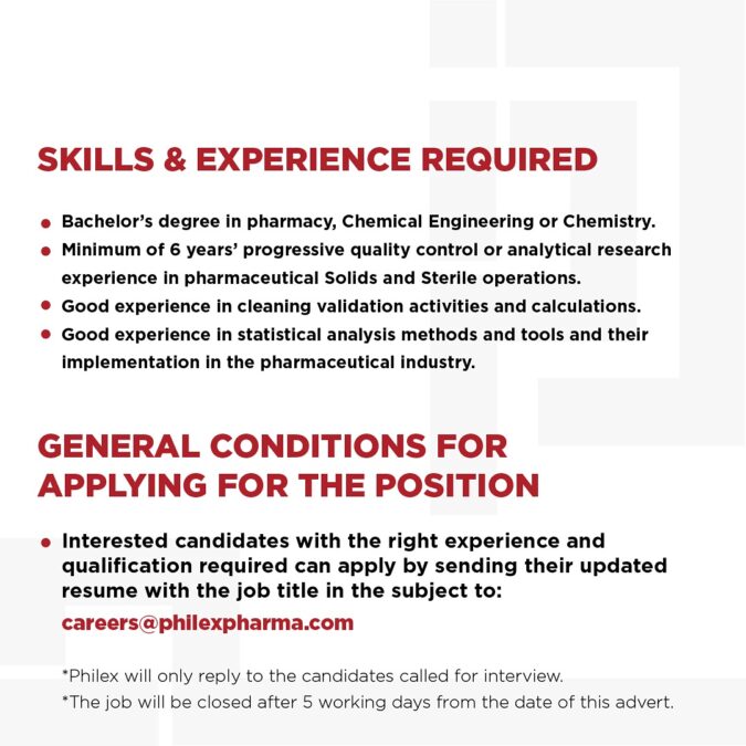 شركة فيليكس للأدوية تعلن وظيفة شاغرة 3 IMG 3461