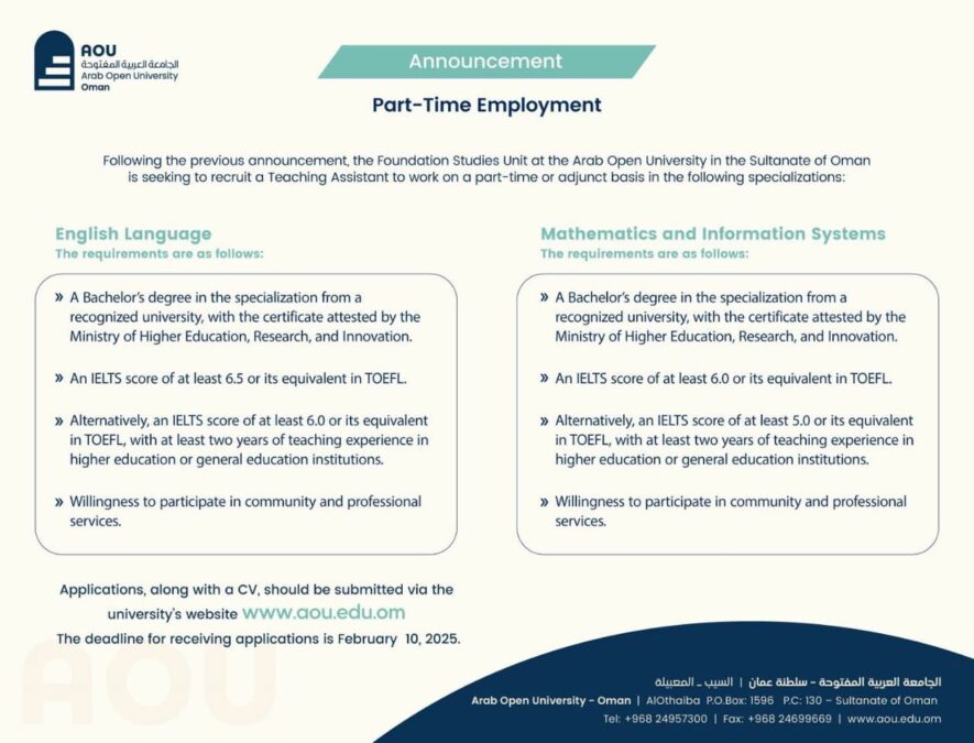 الجامعة العربية المفتوحة تعلن وظائف شاغرة 2 IMG 0947