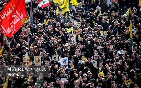 طوفان بشري مليوني في تشييع خميني العرب والهاشمي