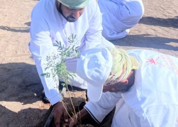 هيئة البيئة بشمال الشرقية تشارك في معسكر عمل لاستزراع 5565 شتلة بوادي بني خالد