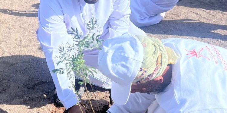 هيئة البيئة بشمال الشرقية تشارك في معسكر عمل لاستزراع 5565 شتلة بوادي بني خالد