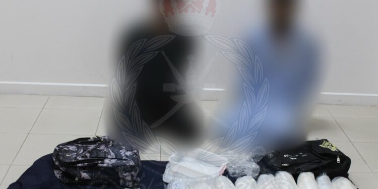 ضبط باكستانيين بحوزتهما أكثر من 10 كجم من الكريستال والهيروين في السيب