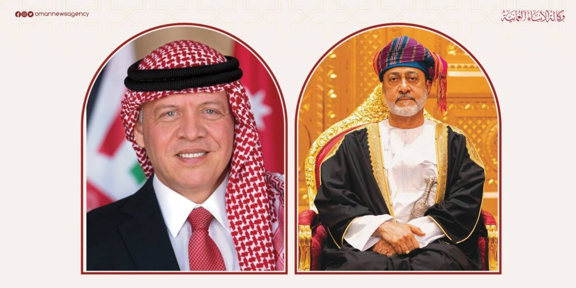 جلالةُ السُّلطان والعاهل الأردني يؤكدان ضرورة تضافر الجهود لوقف التصعيد في المنطقة
