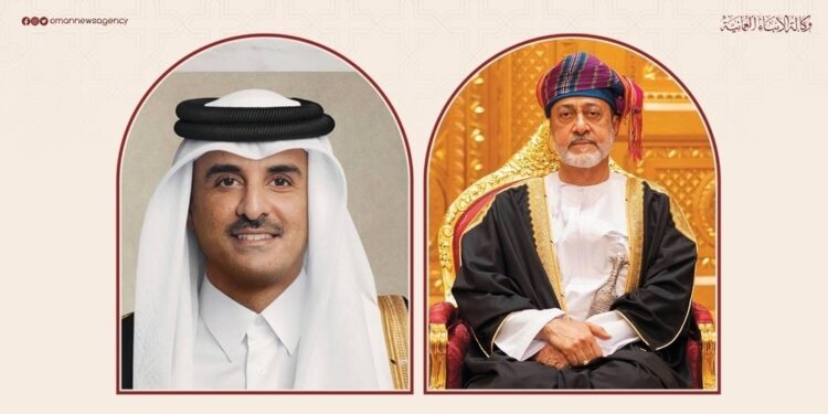 جلالة السُّلطان المعظّم يُجري اتصالًا هاتفيًّا مع سمو أمير قطر