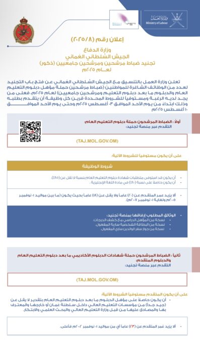 الجيش السلطاني العُماني يعلن فتح باب التجنيد 2 IMG 3910