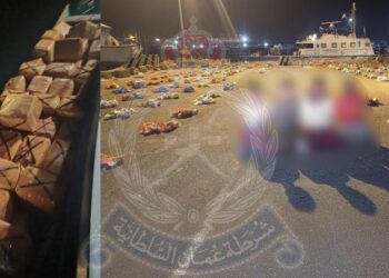 ضبط 4 يمنيين حاولوا تهريب مخدرات إلى عُمان عبر البحر الإقليمي