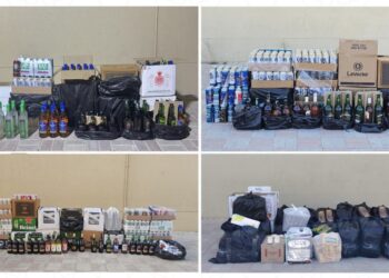 ضبط كميات كبيرة من المشروبات الكحولية والتبغ في مداهمات متعددة