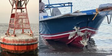 إنقاذ 15 شخصًا إثر اصطدام قارب بعوامة بميناء خصب