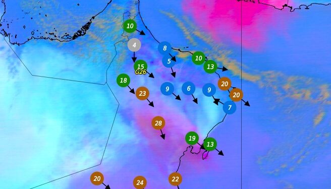 رياح شمالية غربية تثير الغبار وتخفض الرؤية الأفقية بمعظم المحافظات