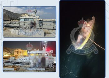 ضبط 3 قوارب و8 آسيويين مع خمور في مسندم