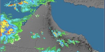 صور الرادار تُظهر نشاطًا للسحب الرعدية وأمطارًا متفاوتة الغزارة