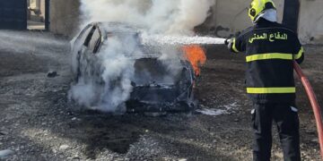 إخماد حريق مركبة في بركاء دون تسجيل إصابات